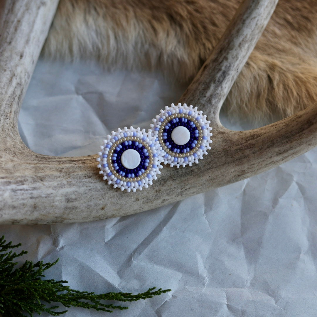 Keegan W. Clip-On Beaded Shell Earrings