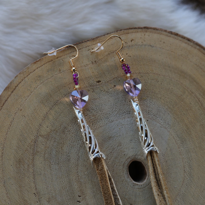 Mercedes G. Moose Hide Tassel Earrings