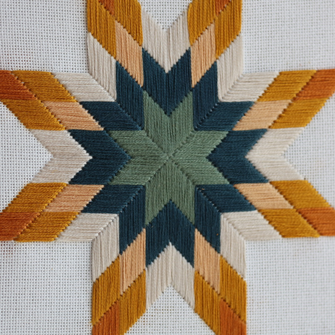 Janene A. Spring Themed Lone Star Quilt Embroidery Hoops