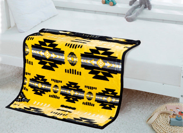 Nu Trendz Silk Touch Blanket Baby 2 Ply Black Neon Collection