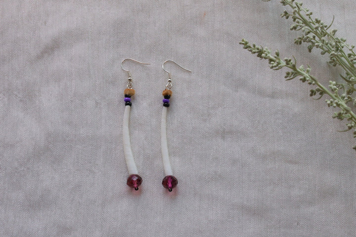 Helen H. Single Dentalium Earring