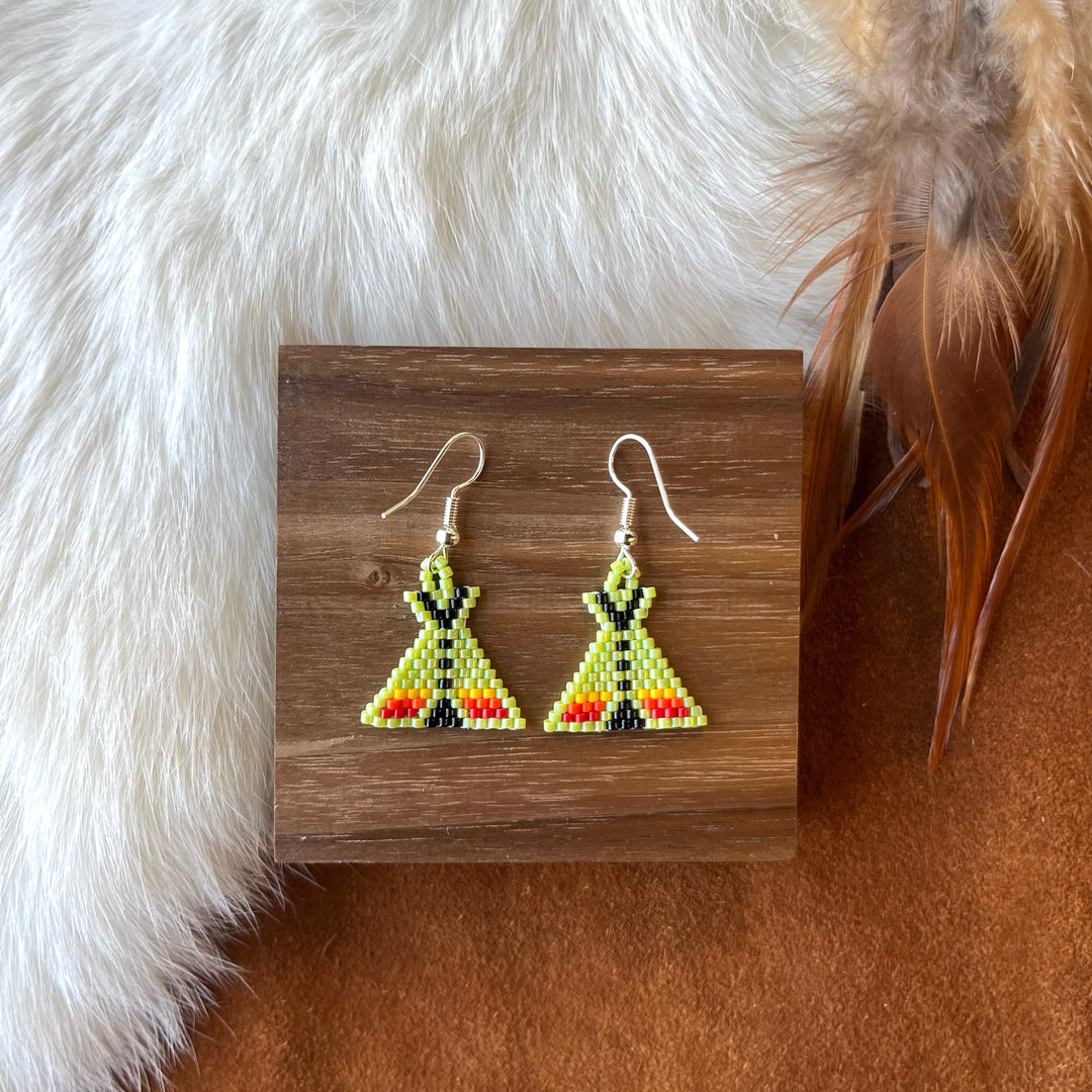 Dorothy B. Mini Tipi Peyote Earrings