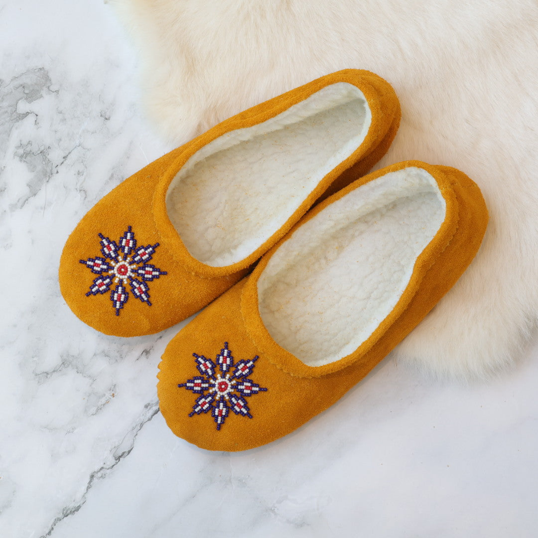 T.Sullivan Size 8 Navy Snowflake Ballerina Slippers