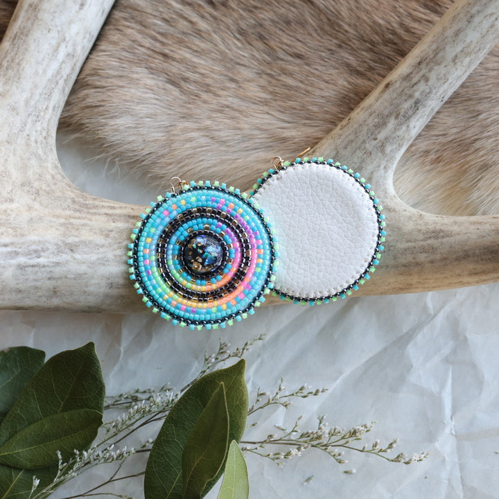 Keegan W. Bright Round Beaded Earrings