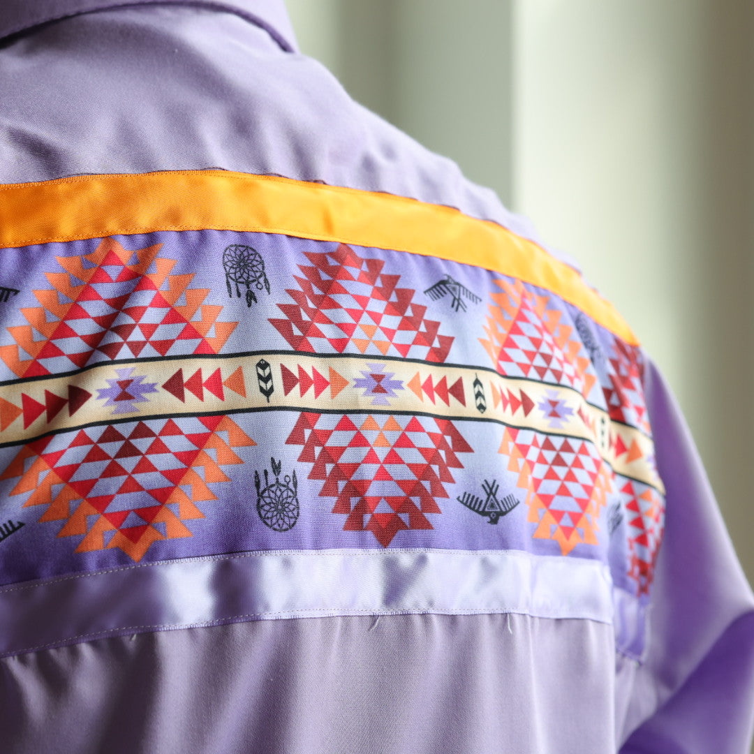 Phoenyx Designs Purple Geometric Ribbon Shirt