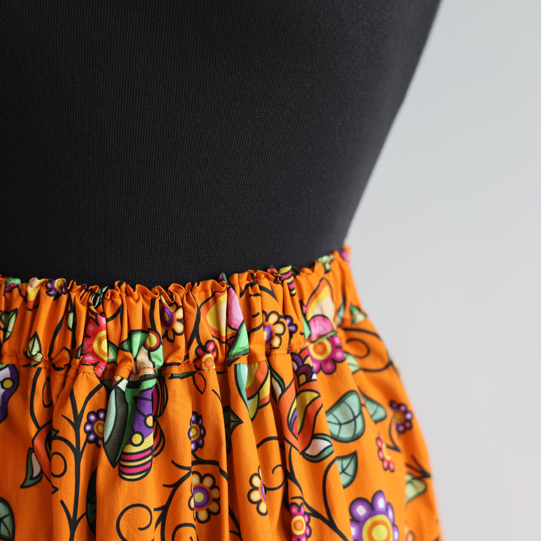 Phoenyx Designs Orange Floral Ribbon Skirt