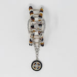 Helen O. Beaded Metal Claw Clip with Removable Charm