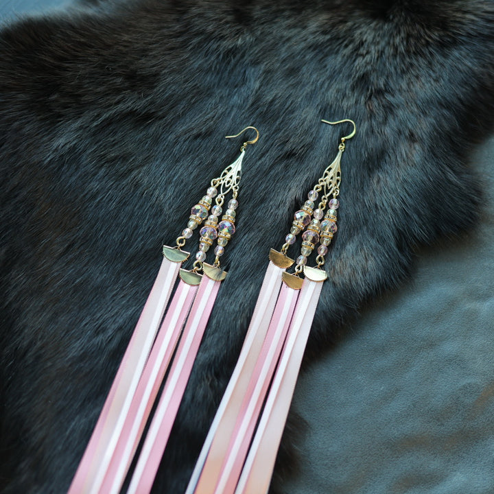 Helen Oro Designs Pink Ribbon Earrings