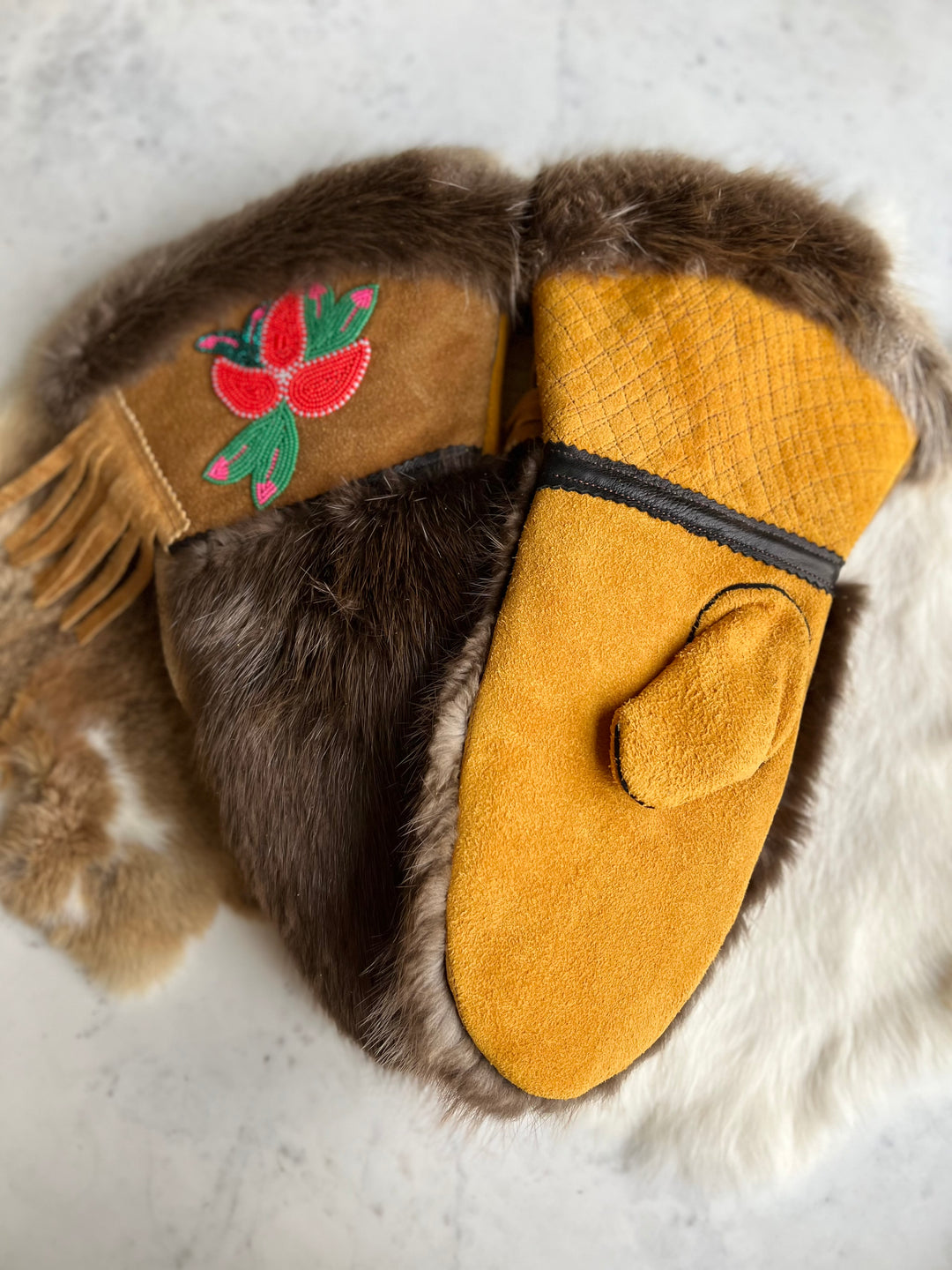 Theresa E. Moose Hide Gauntlets