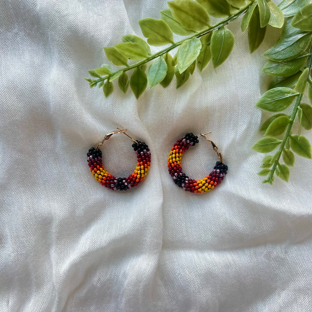 Prairie Beads Small Peyote Hoops