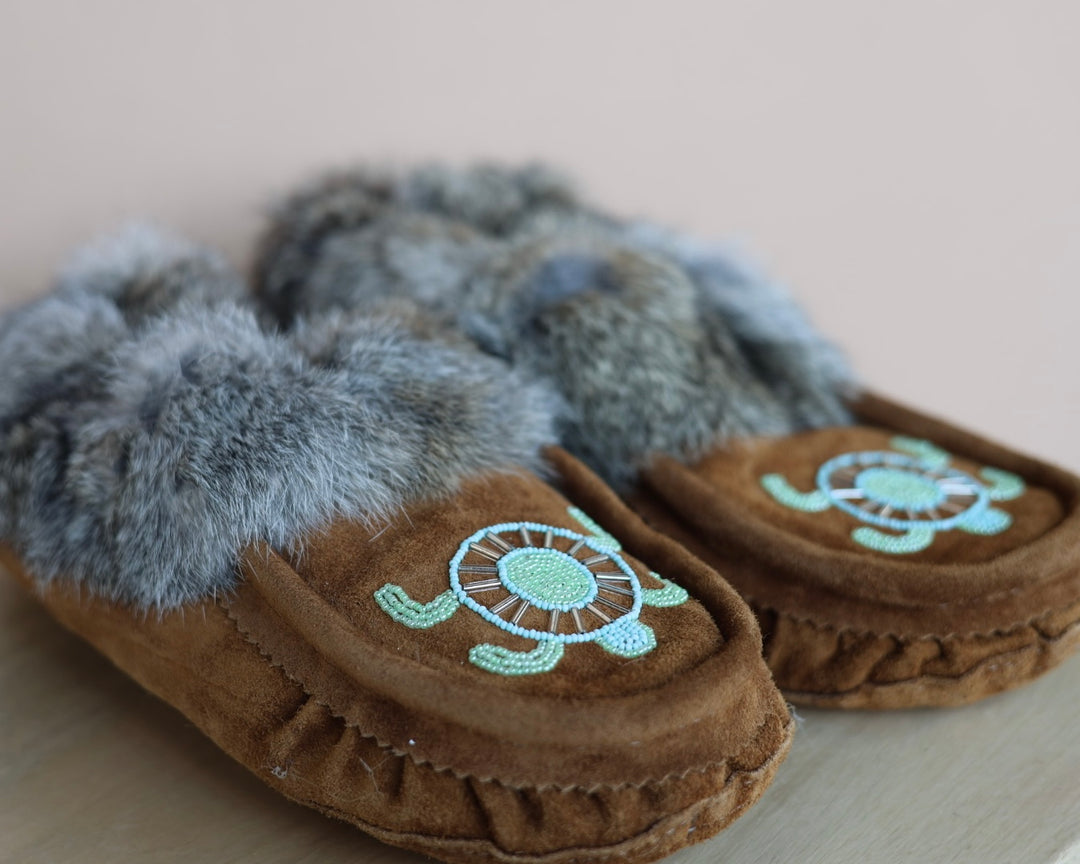 Ironstar Co. Brown Moccasins With Turtle Detail