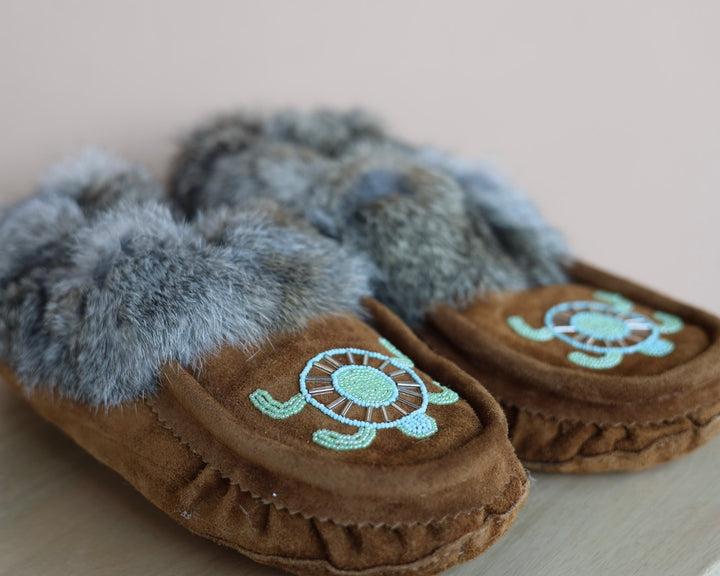 Ironstar Co. Brown Moccasins With Turtle Detail