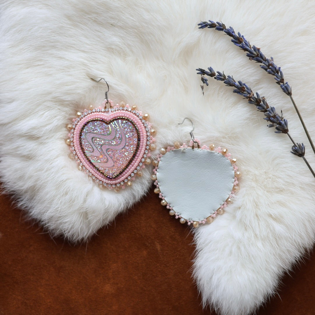 Faye's Beadiful Creations Monochrome Beaded Hearts