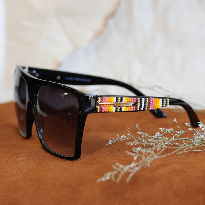 Rebelina Oversized Beaded Sunglasses