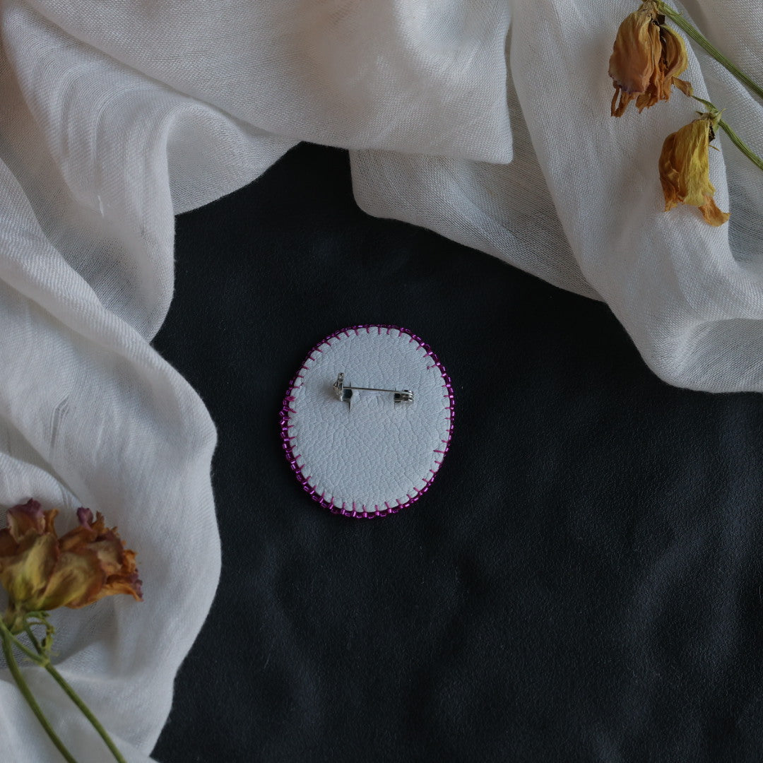 Beth Rose Designs Pink Beaded Brooch