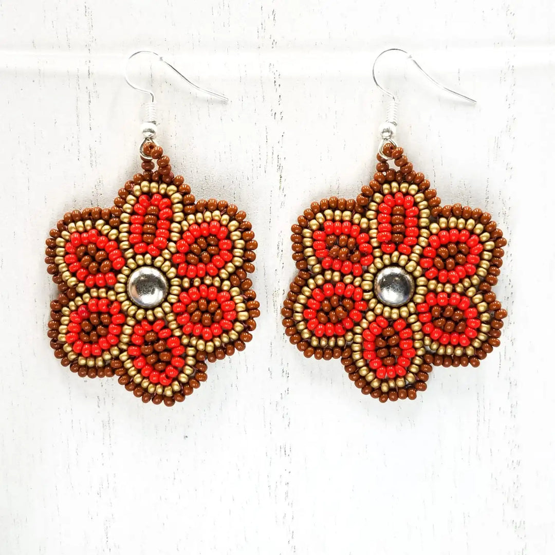 Tribal Roots Floral Medallion Earrings