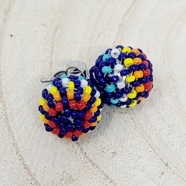 Four D Beaded Studs