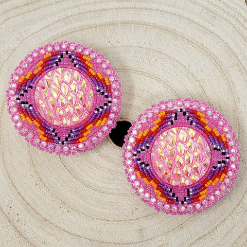 Large Round Earrings by Four Directions