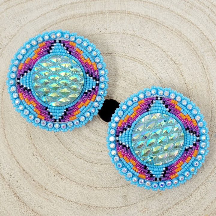 Four D Large Round Earrings