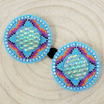 Large Round Earrings by Four Directions