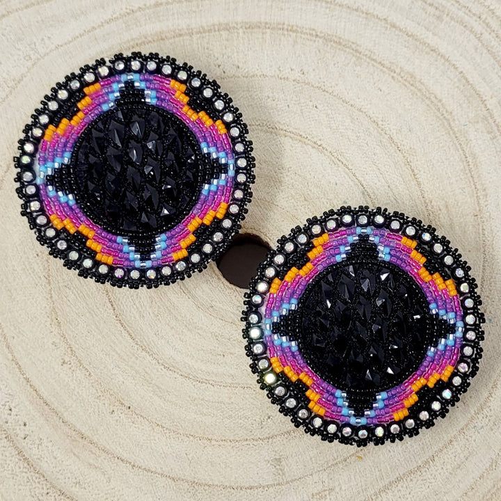 Four D Large Round Earrings