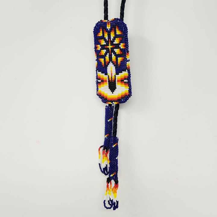 Four D Beaded Feather & Star Bolo Ties