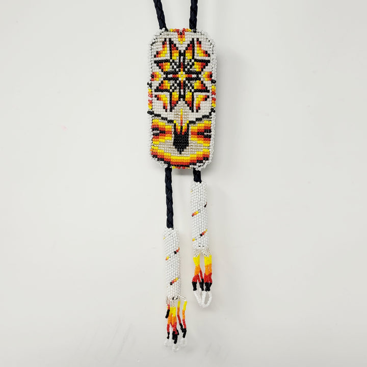 Four D Beaded Feather & Star Bolo Ties