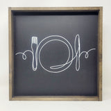 Kitchen Line Art Wood Sign by william rae designs