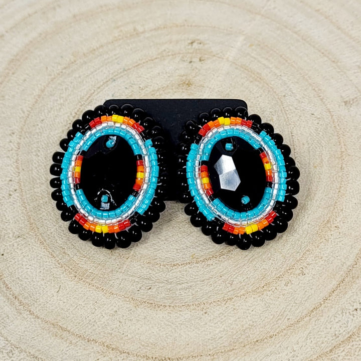 Larissa M Medium Beaded Black Earring Collection