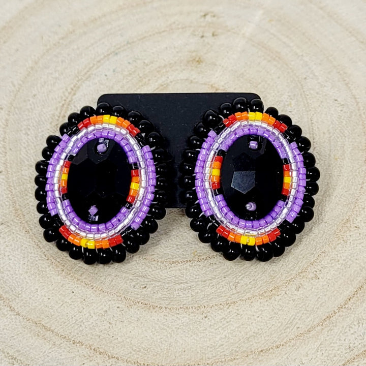 Larissa M Medium Beaded Black Earring Collection