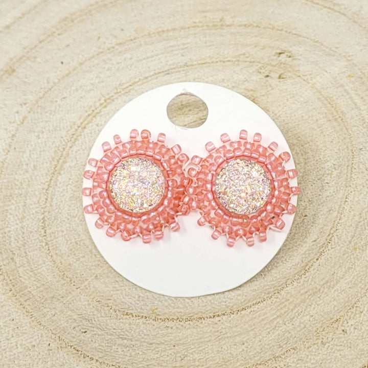 Pauline M Small Beaded Studs