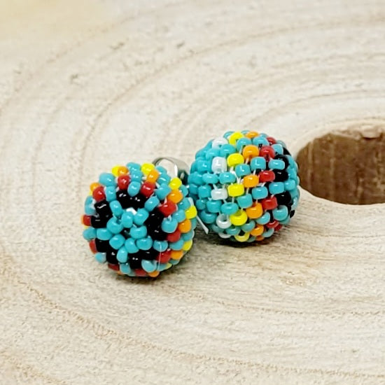 Four D Beaded Studs