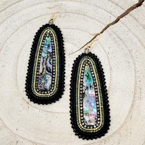 Beth Rose Designs Black Abalone Earrings