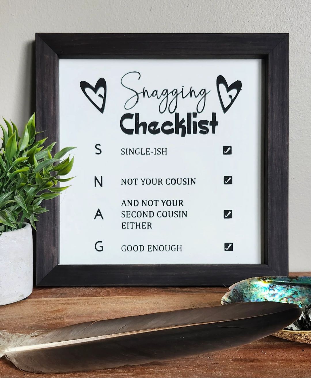 Indigenous Signs &amp; Stuff Snagging Checklist Wood Sign