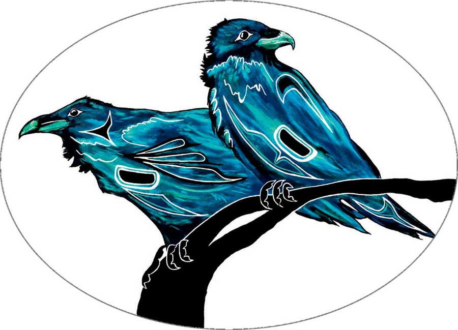 CAP Two Ravens Sticker