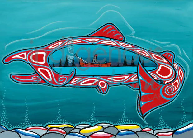 CAP Big Salmon Framed Art Print