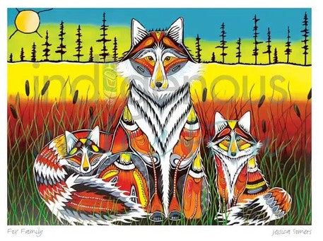 CAP Fox Family Framed Art Print