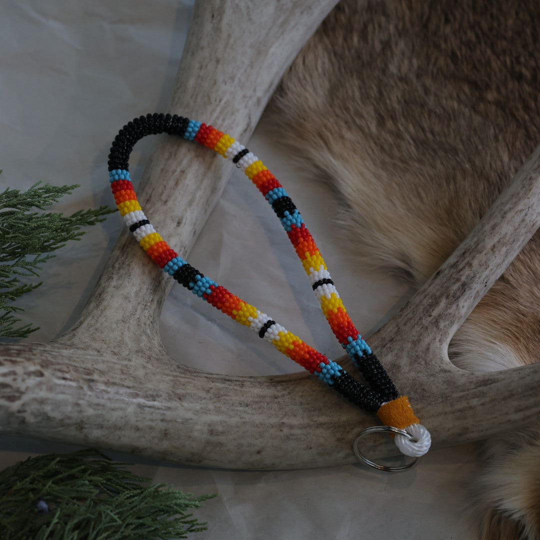 Keegan W. Fire Beaded Wrist Lanyard