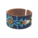 Tribal Roots Medium Beaded Leather Cuffs