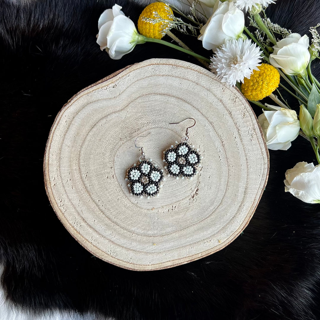 Ironstar Co. Petite Beaded Floral Earrings