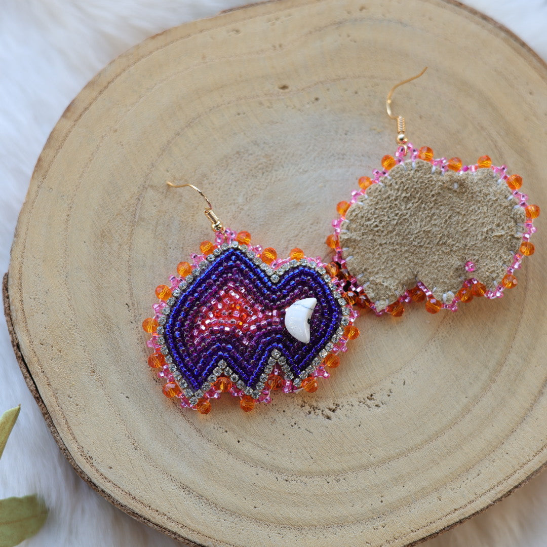 Mercedes G. Sunset Bison Drop Earrings