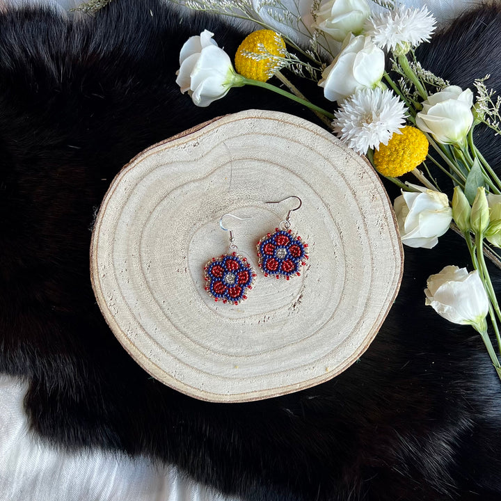 Ironstar Co. Petite Beaded Floral Earrings
