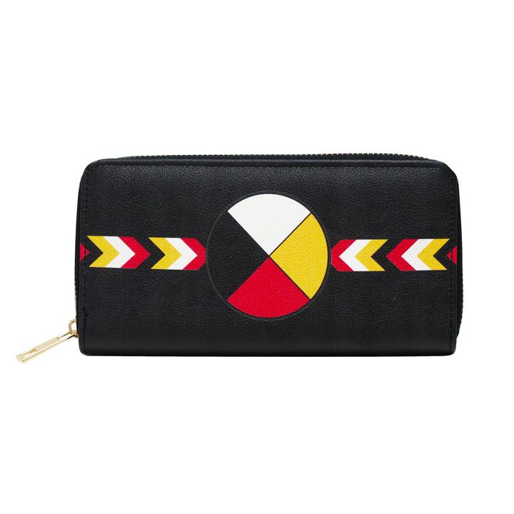 Oscardo Medicine Wheel Zip-Around Wallet