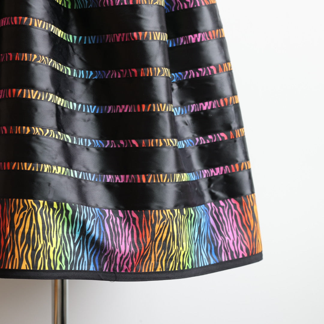 Phoenyx Designs Rainbow Zebra Print Ribbon Skirt