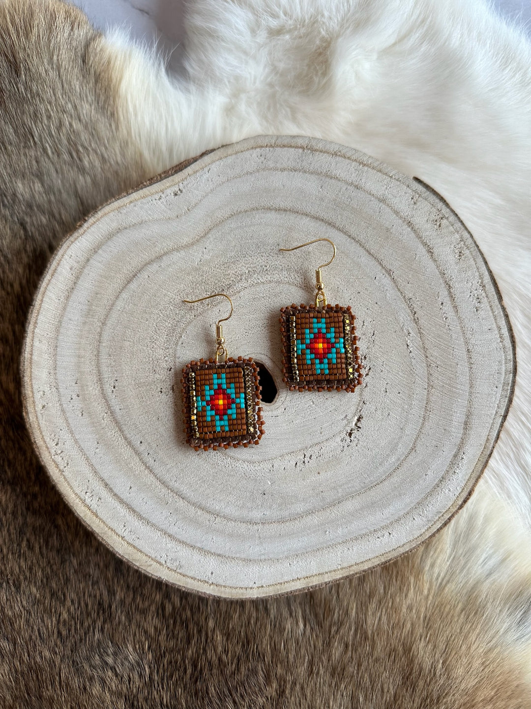 Beth Rose Designs Brown & Turquoise Loomed Collection