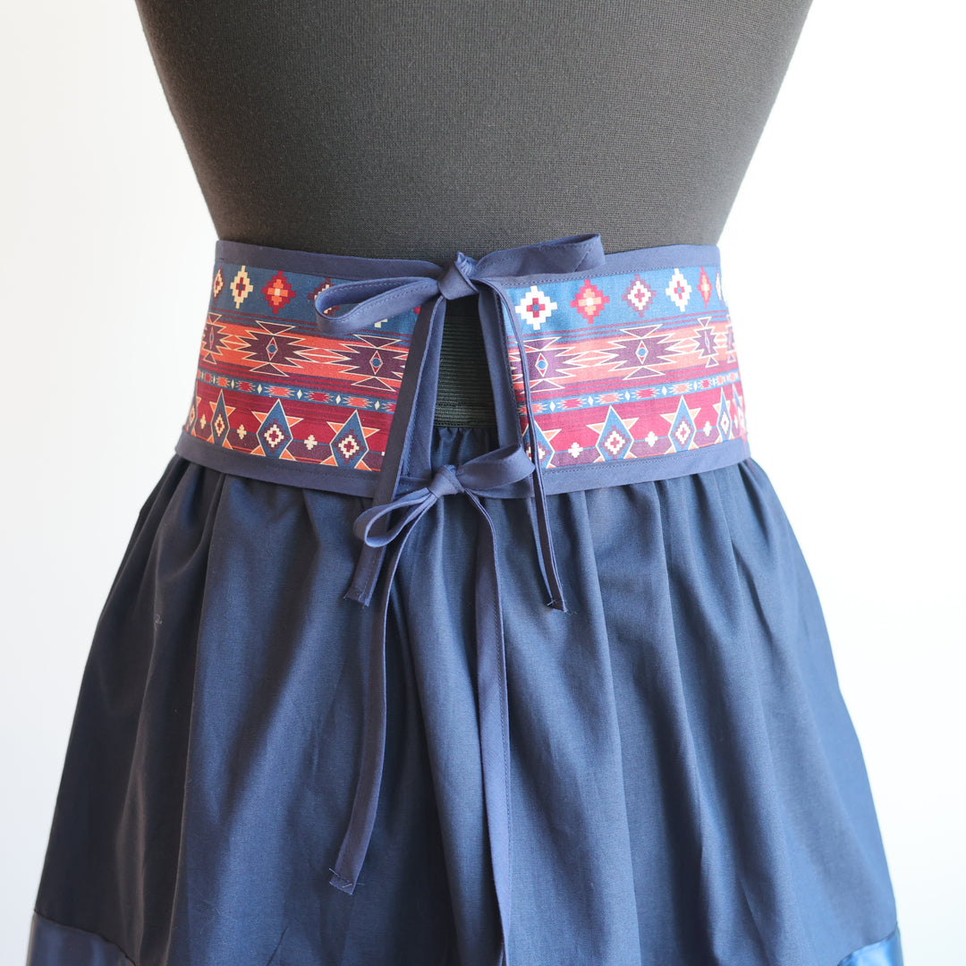 Phoenyx Designs Navy Ribbon Skirt &amp; Belt