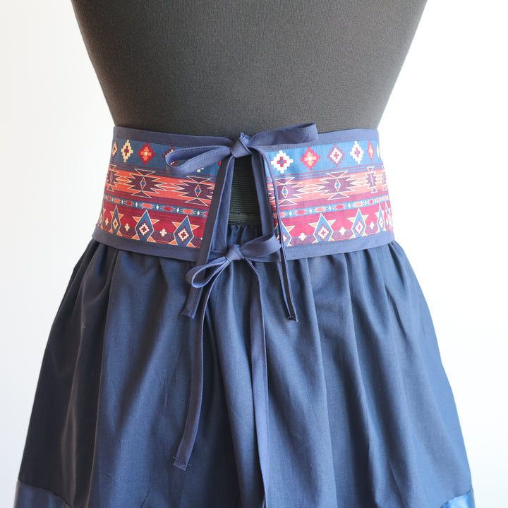 Phoenyx Designs Navy Ribbon Skirt &amp; Belt