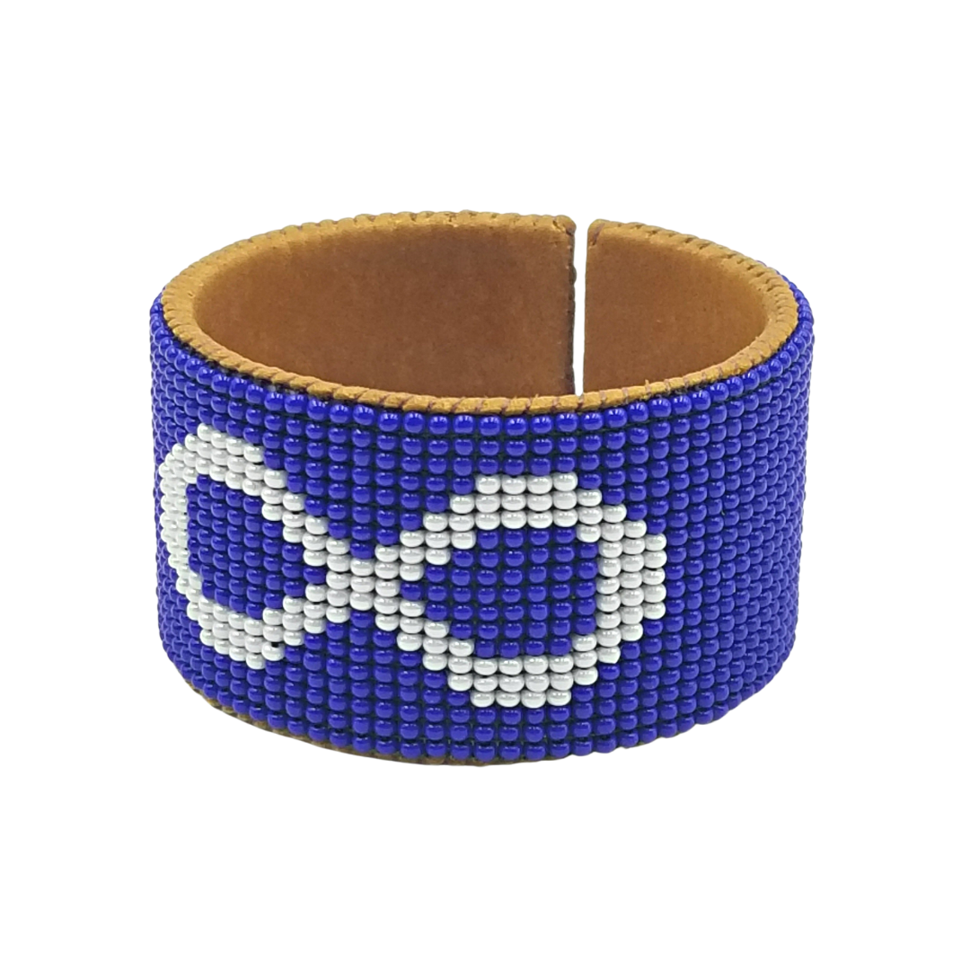 Tribal Roots Medium Beaded Leather Cuffs