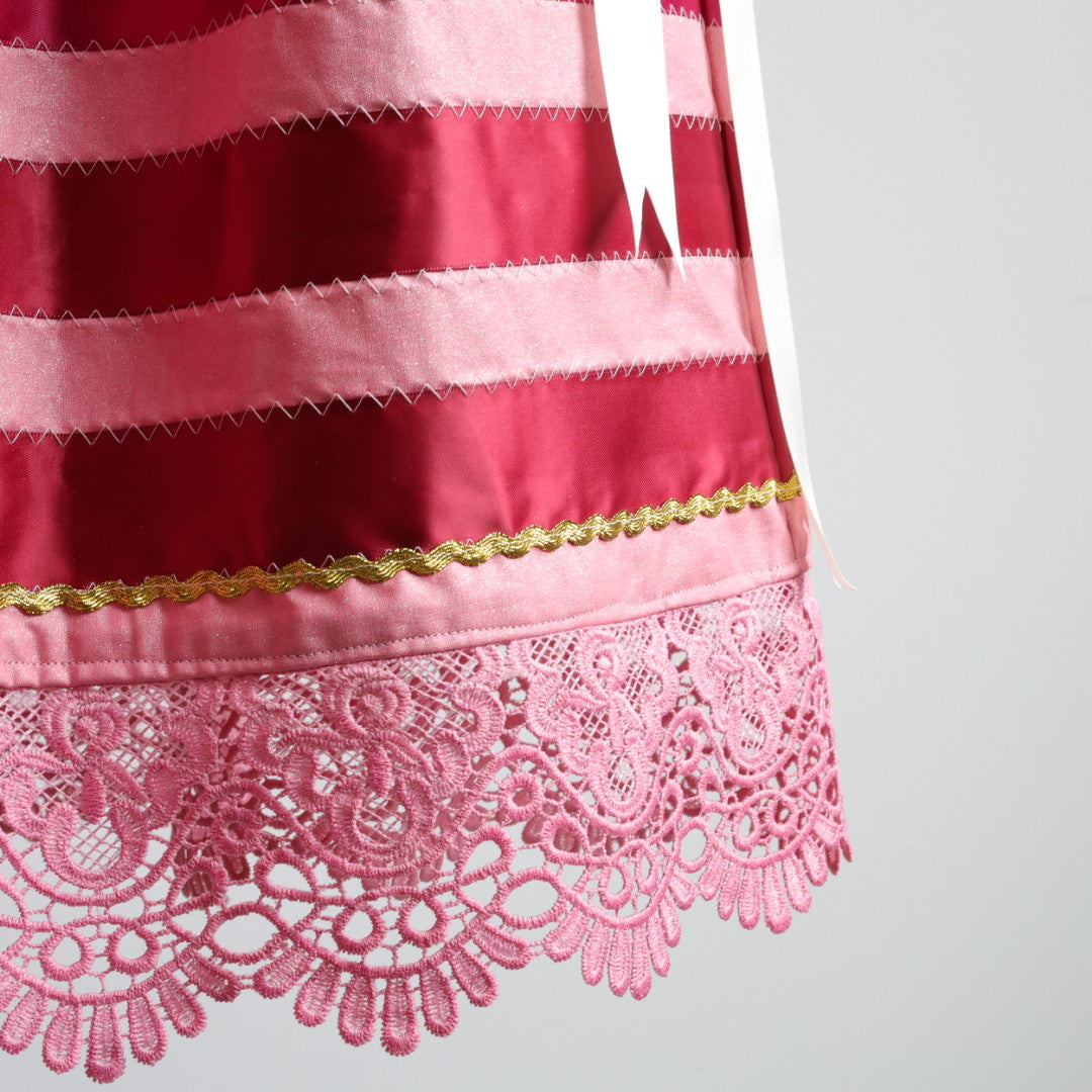 Handmade by Emily Pink Lace Trim Ribbon Skirt