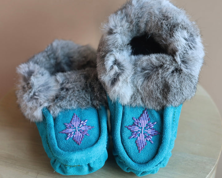 Ironstar Co. Teal Moccasins With Burst Detail